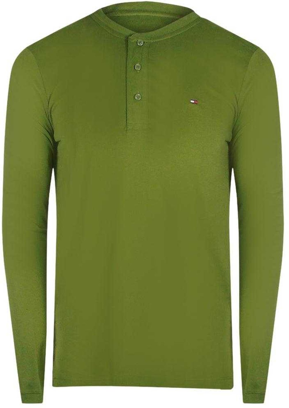 Tommy Hilfiger - T-Shirt für Herren, Langärmlig (Grün)