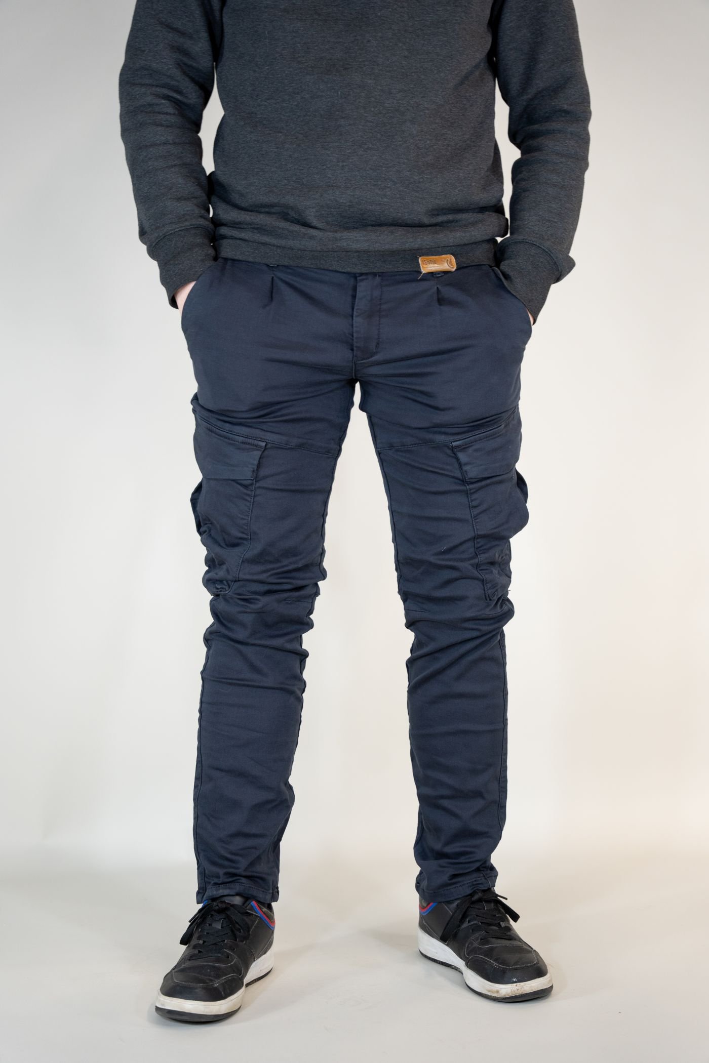 Cliff Herren Cargohosen Navy Slim Fit