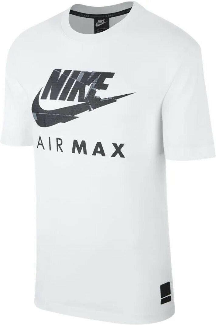 Nike Air Max Graphic Print Herren-T-Shirt Weiß