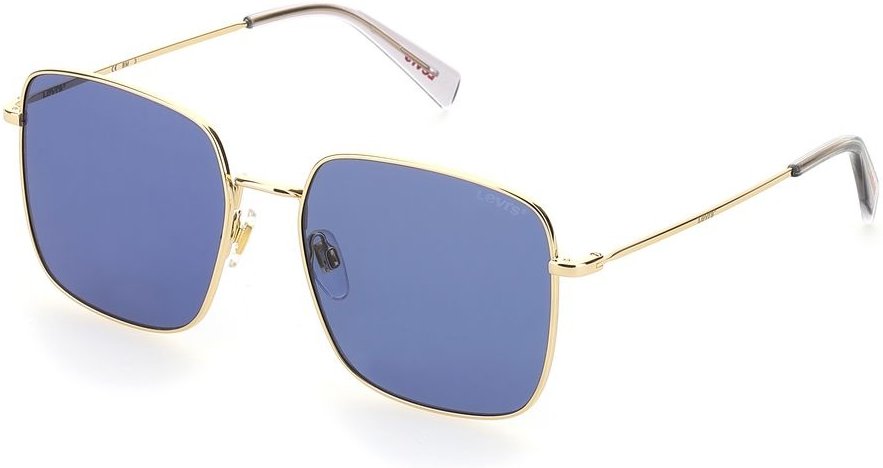 Quadratische Sonnenbrille mit blauen Gläsern