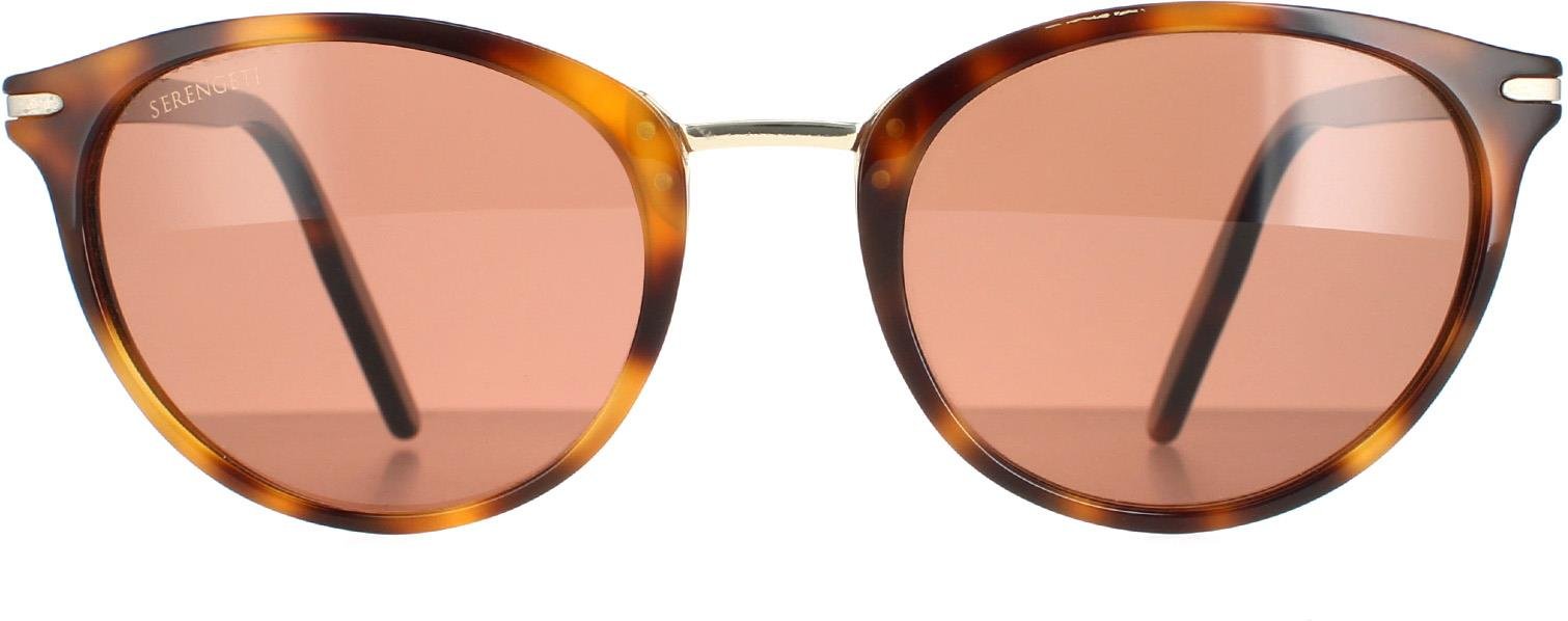 Serengeti Rund Damen Glänzend Havanna Mineral Polarisiert Drivers Braun Elyna