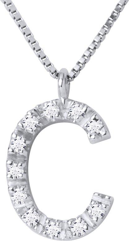 DIADEMA - Halskette mit Diamanten - C - Weißgold - Chaine Véntienne