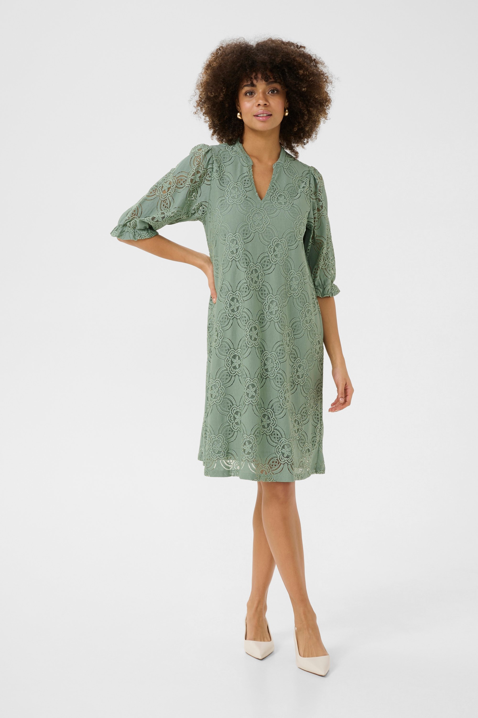 Thumbnail - Kleid mit lockerer Passform green