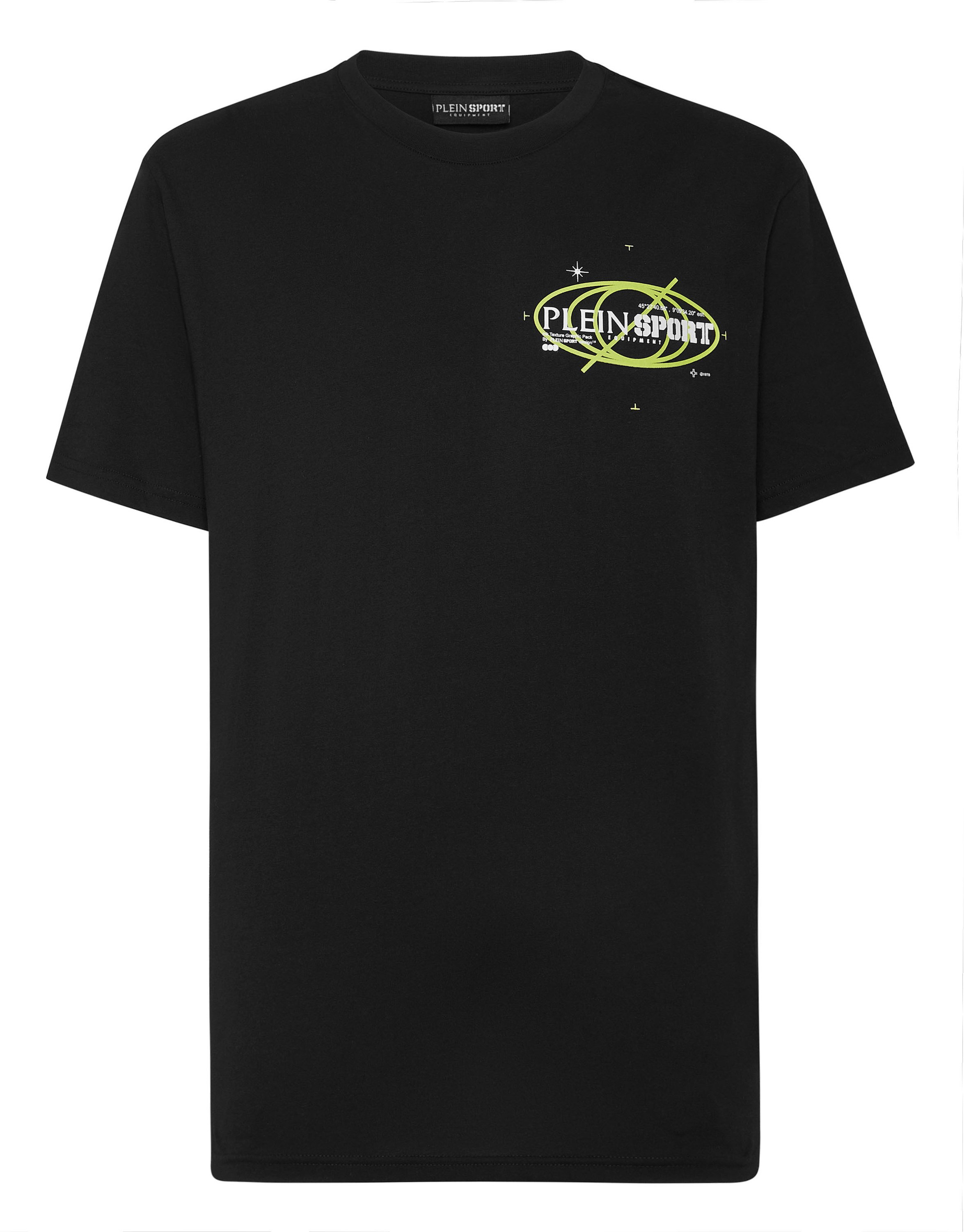 Plein Sport Cotton T-Shirt Round Neck Ss Logos