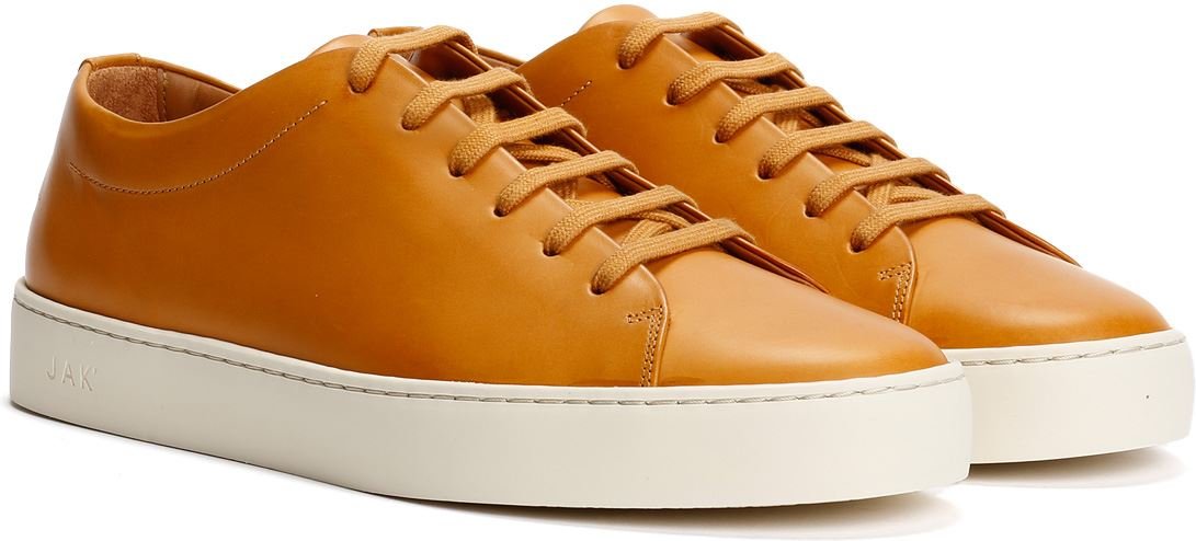 JAK Royal Herren Turnschuhe Aus Braunem Leder