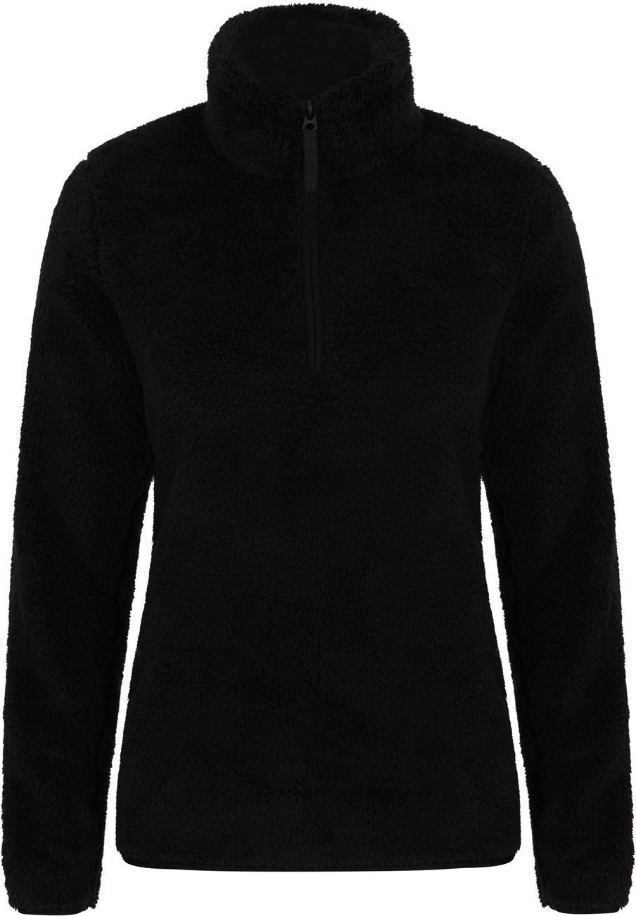 Mountain Warehouse Damen/Damen Teddy Fleece Quarter Zip Fleece Top (Schwarz)