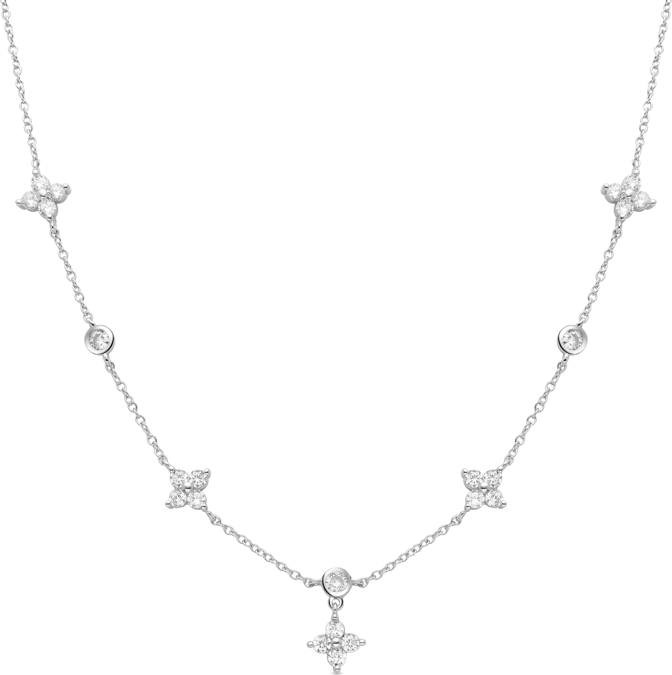 Luxenter Nainne Halskette, rhodiniert