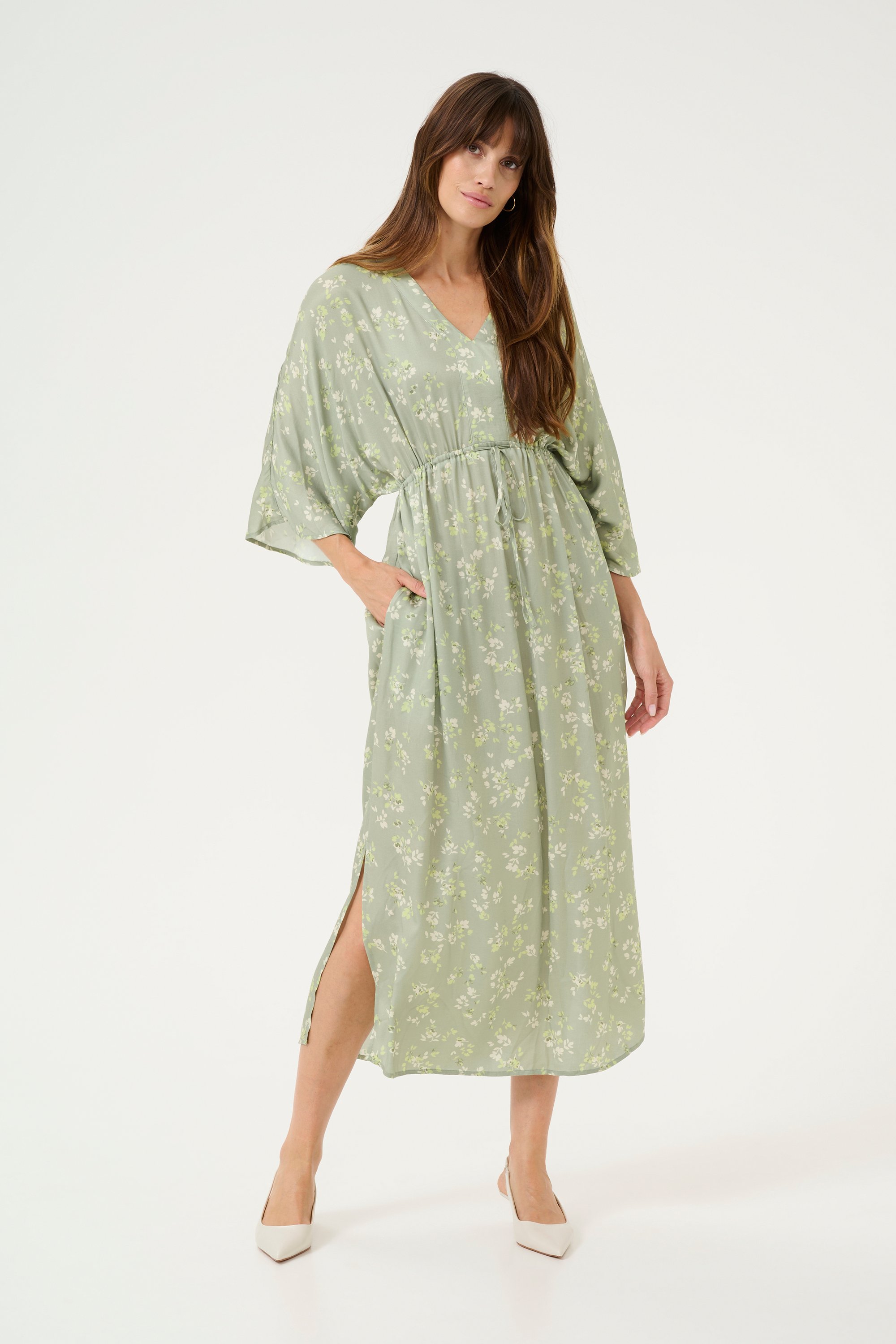 Kleid Casual fit Seagrass Flower green