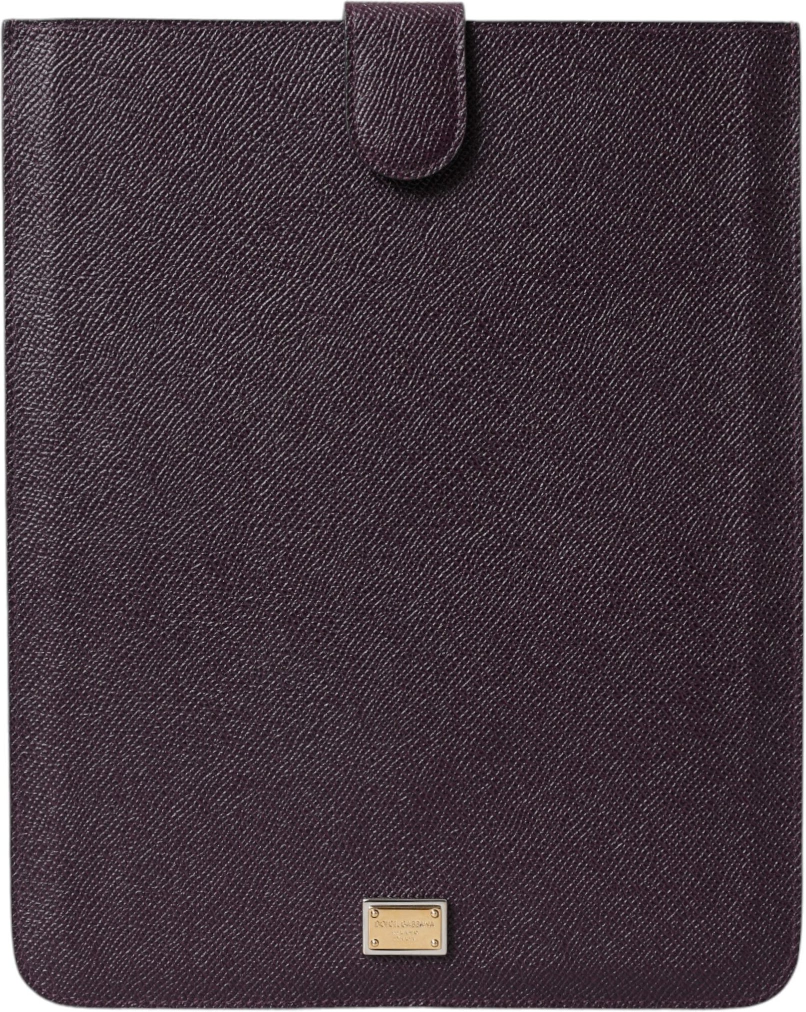 Dunkelbraune Lederlogo-Plakette Hülle für Tablets