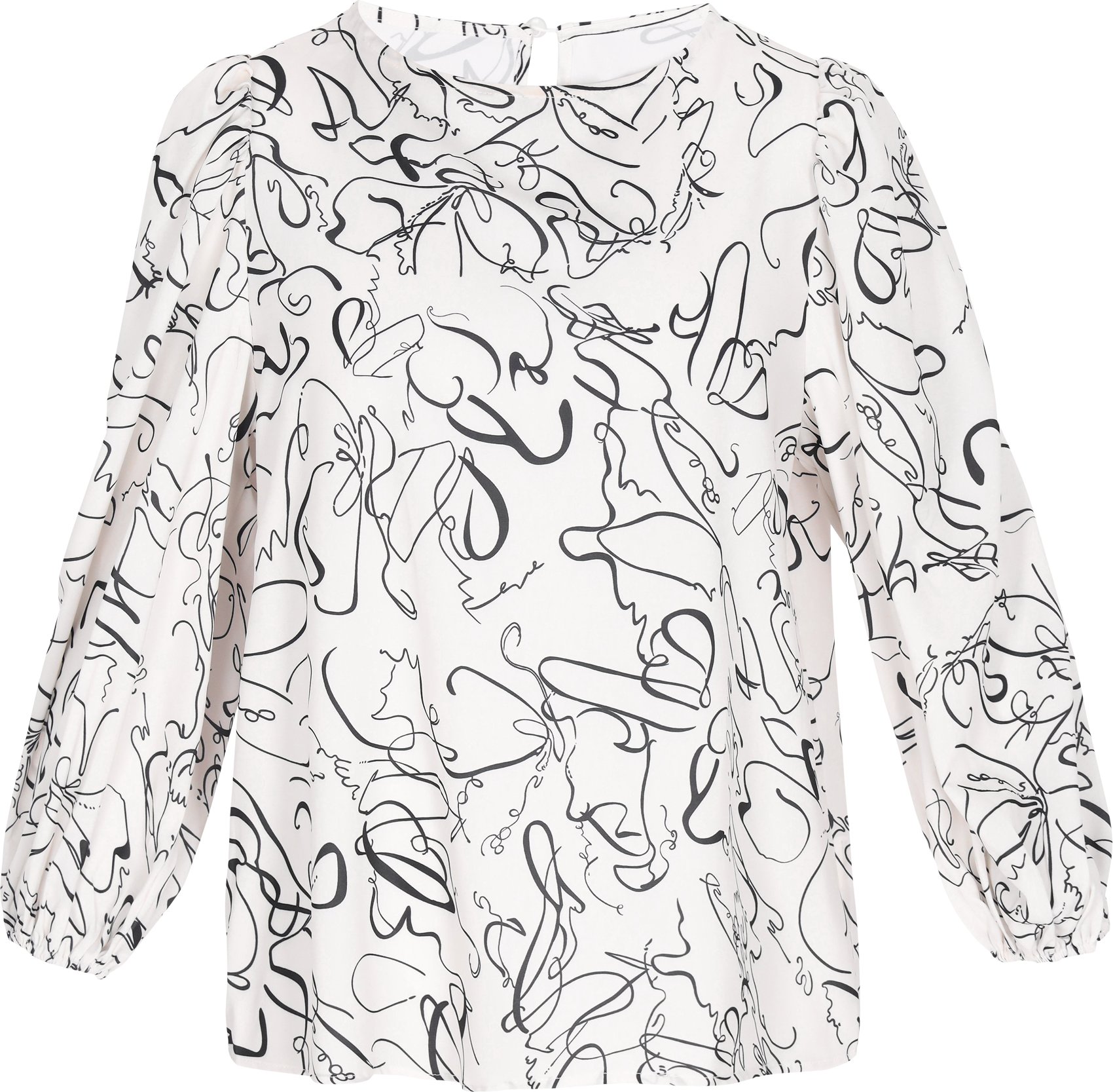 Faina Bluse Frauen schwarz-weiß