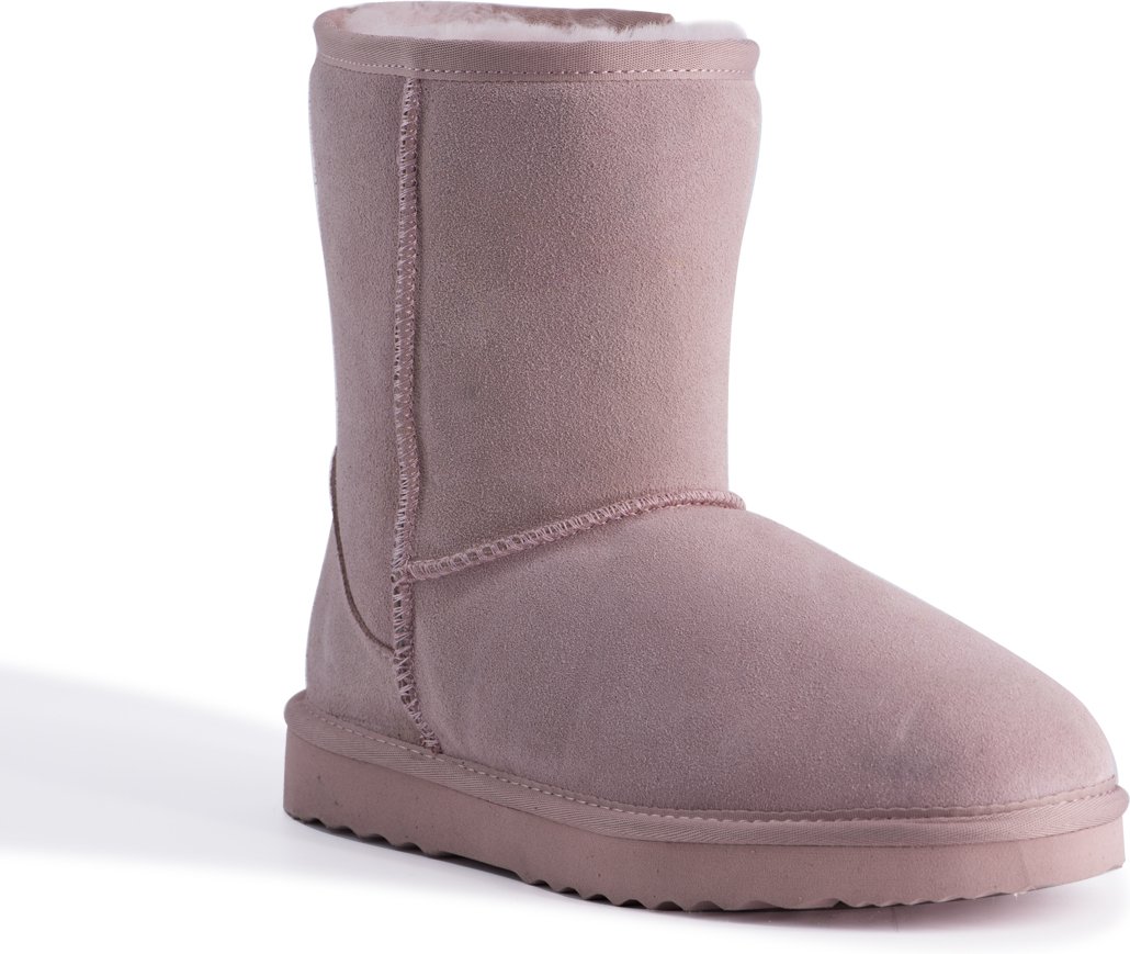 Aus Wooli "Cronulla" Australien Mitte Kalb Schaffell Stiefel, blass rosa