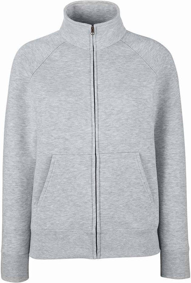 Thumbnail - Fruit of the Loom - Sweatjacke für Damen (Grau meliert)