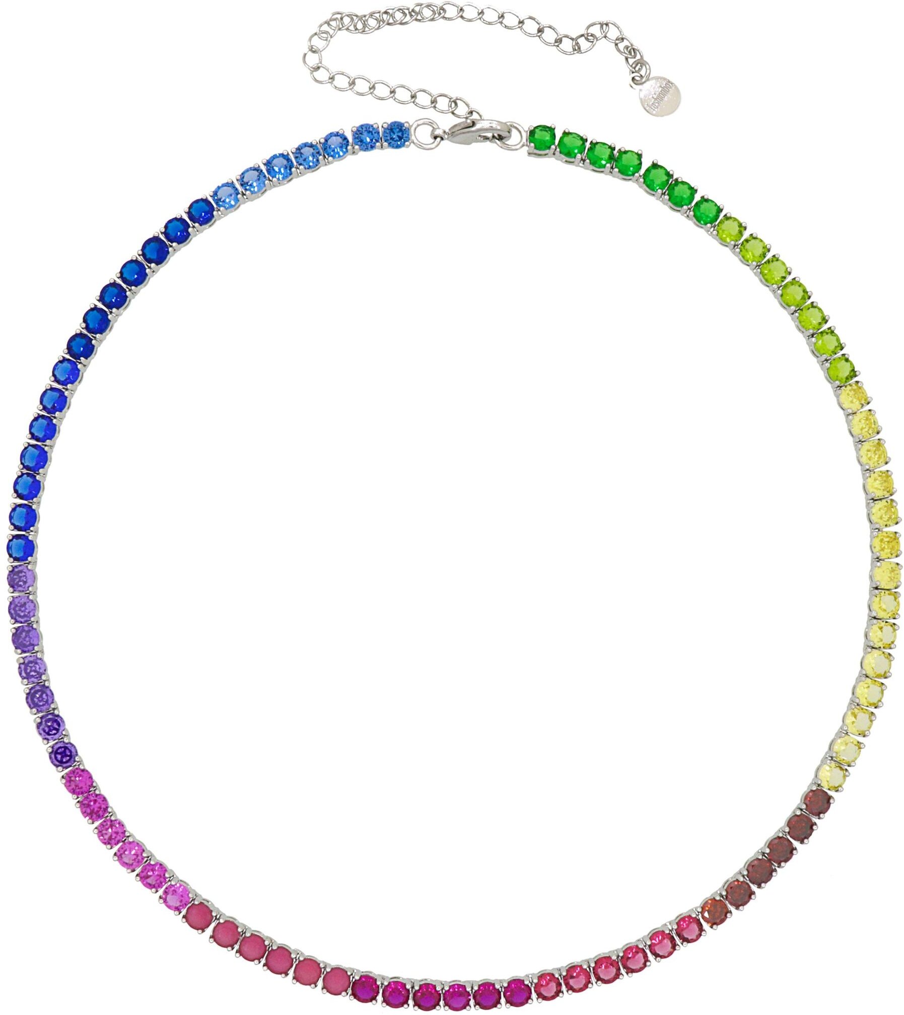 Fashionbox Collier rhodiniert mit Zirkonia multicolor