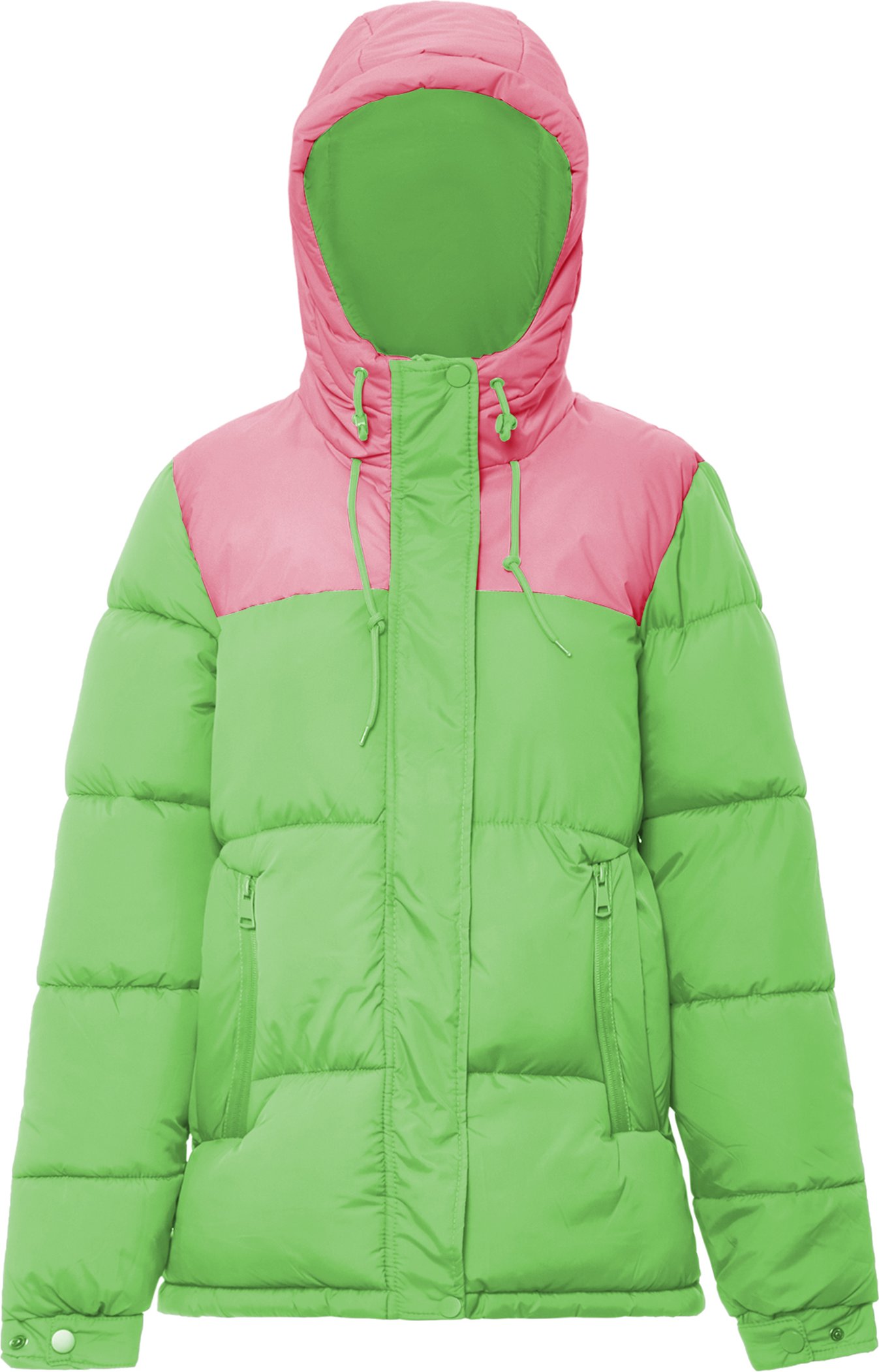 Mymo Wattierte Steppjacke Damen Saftiges Grün Rosa