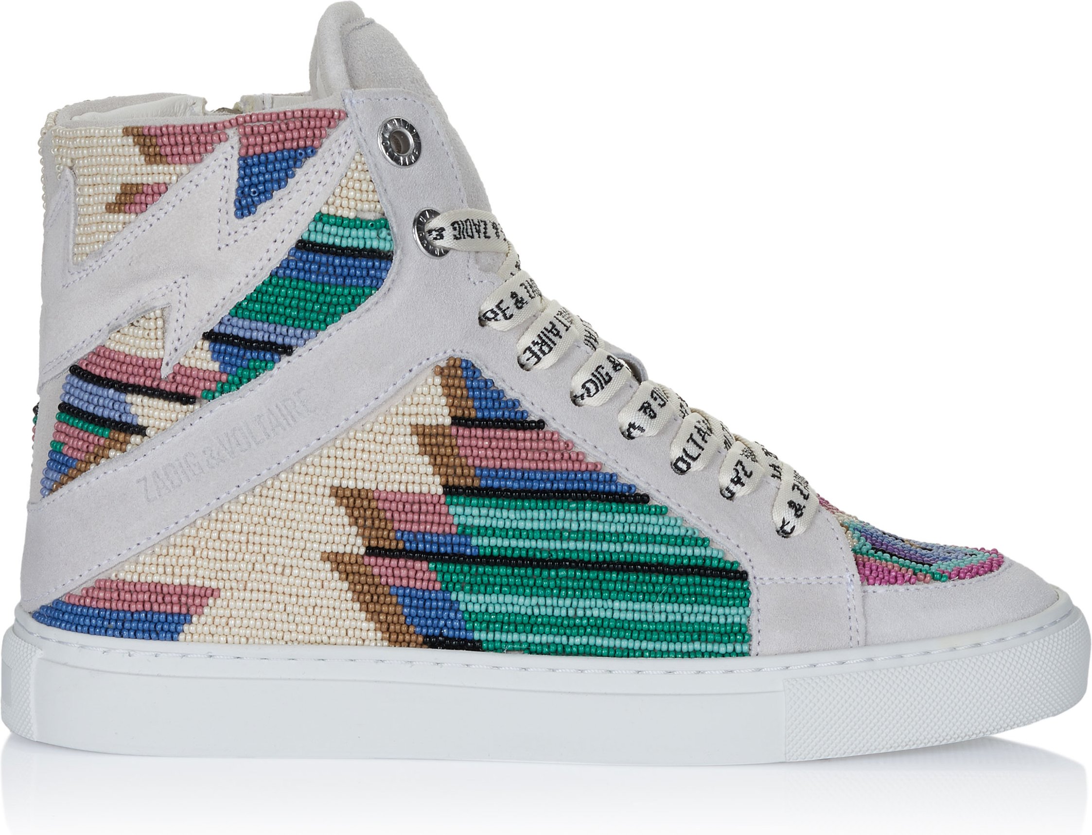 Thumbnail - Zadig Voltaire High Flash Folk Beads Schuhe weiß
