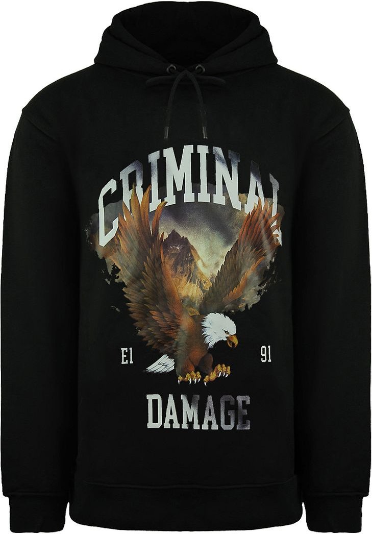 Kriminalschaden Eagle Mens Black Hoodie