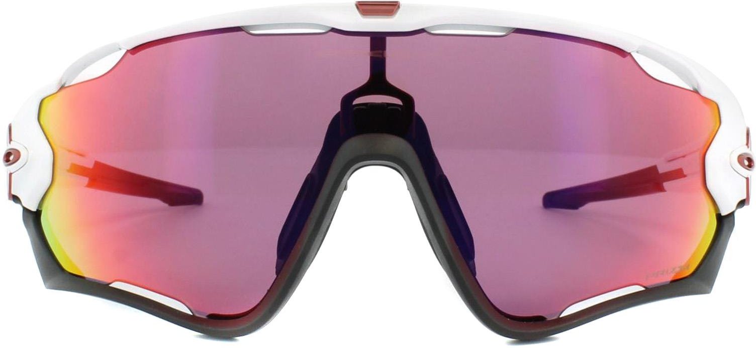 Oakley Wrap Mens Polished White Prizm Road Sunglasses