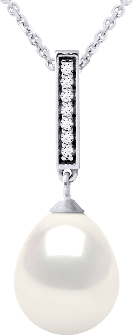 BARETTE Halskette Süßwasserperlen-Schmuck 9-10mm Weiß 925