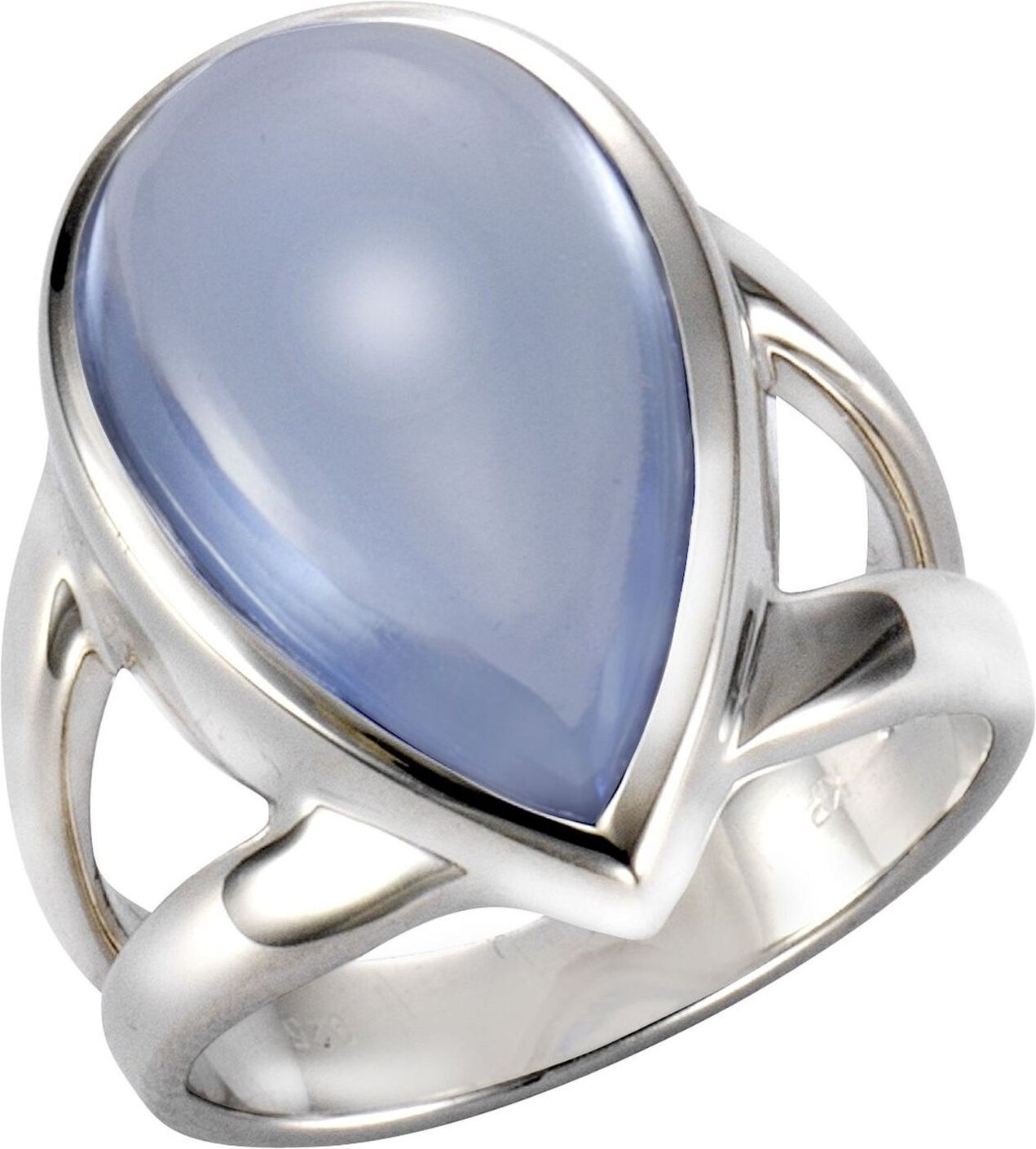 Thumbnail - Jamelli Ring 925 Silber rhodiniert Quarz hellblau (beh.)