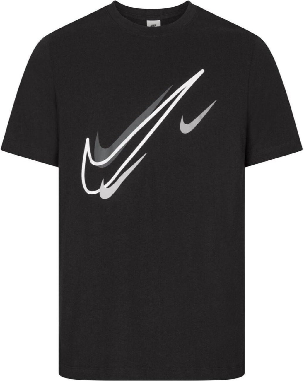 Nike Herren Court Swoosh Logo T-Shirt in Schwarz