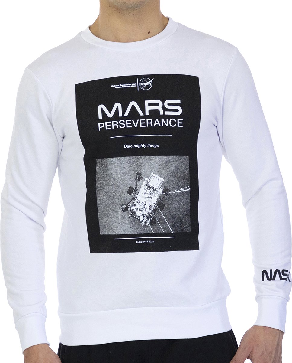 Thumbnail - MARS03S Herren Sweatshirt mit langen Ärmeln und rundem Kragen