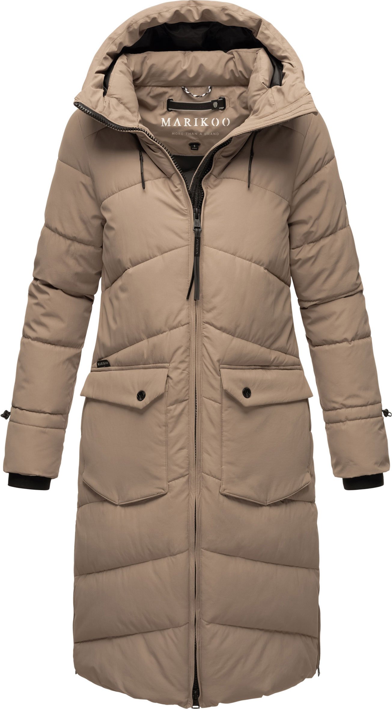Marikoo Damen Winterjacke Tomomii – lang, warm & mit Kapuze