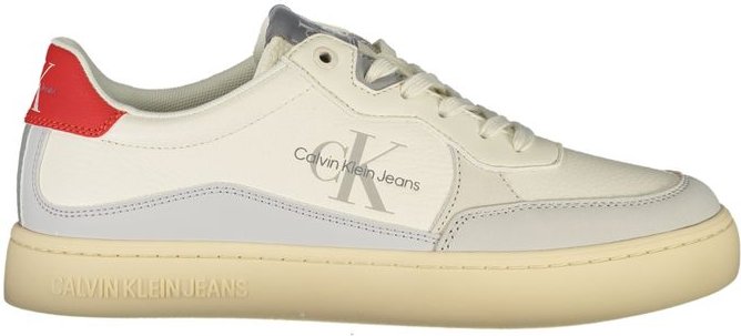 Calvin Klein Weiße Polyurethan Herrensneaker