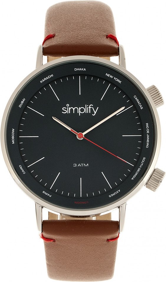 Simplify Die 3300 Lederarmbanduhr