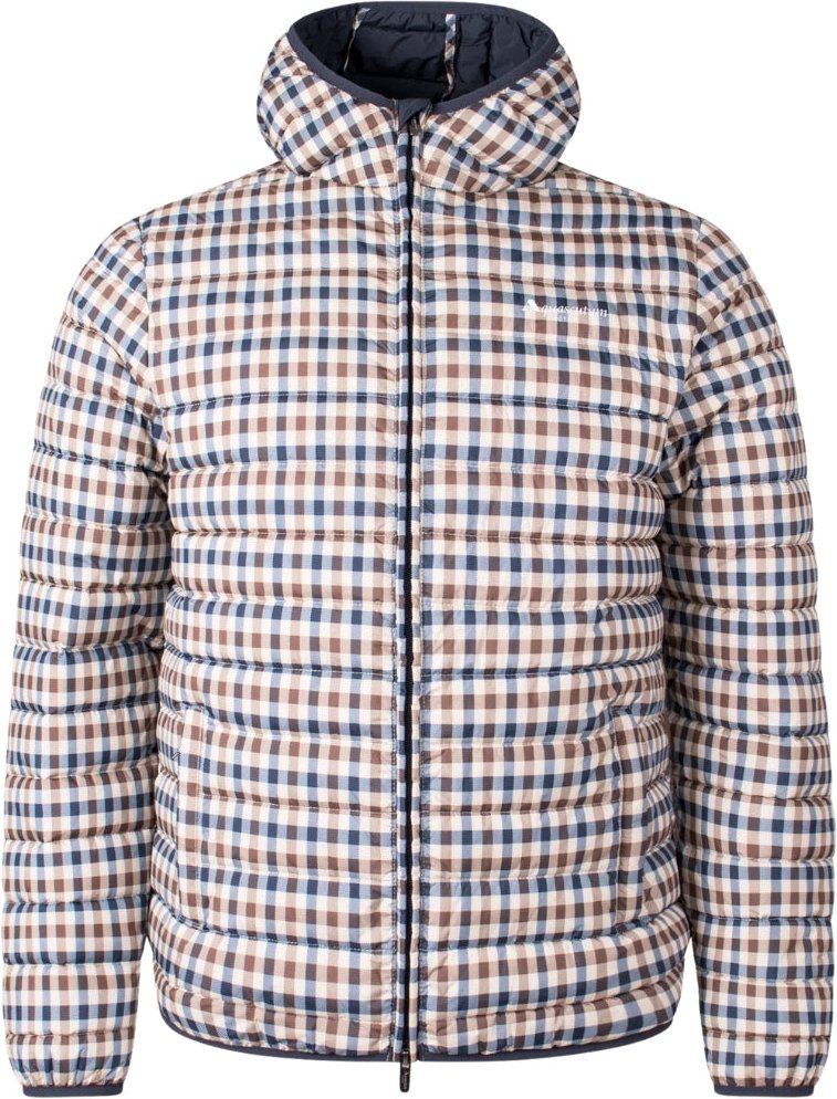 Aquascutum Active 100GR Herrenjacke mit Kapuze, Beige, kariert