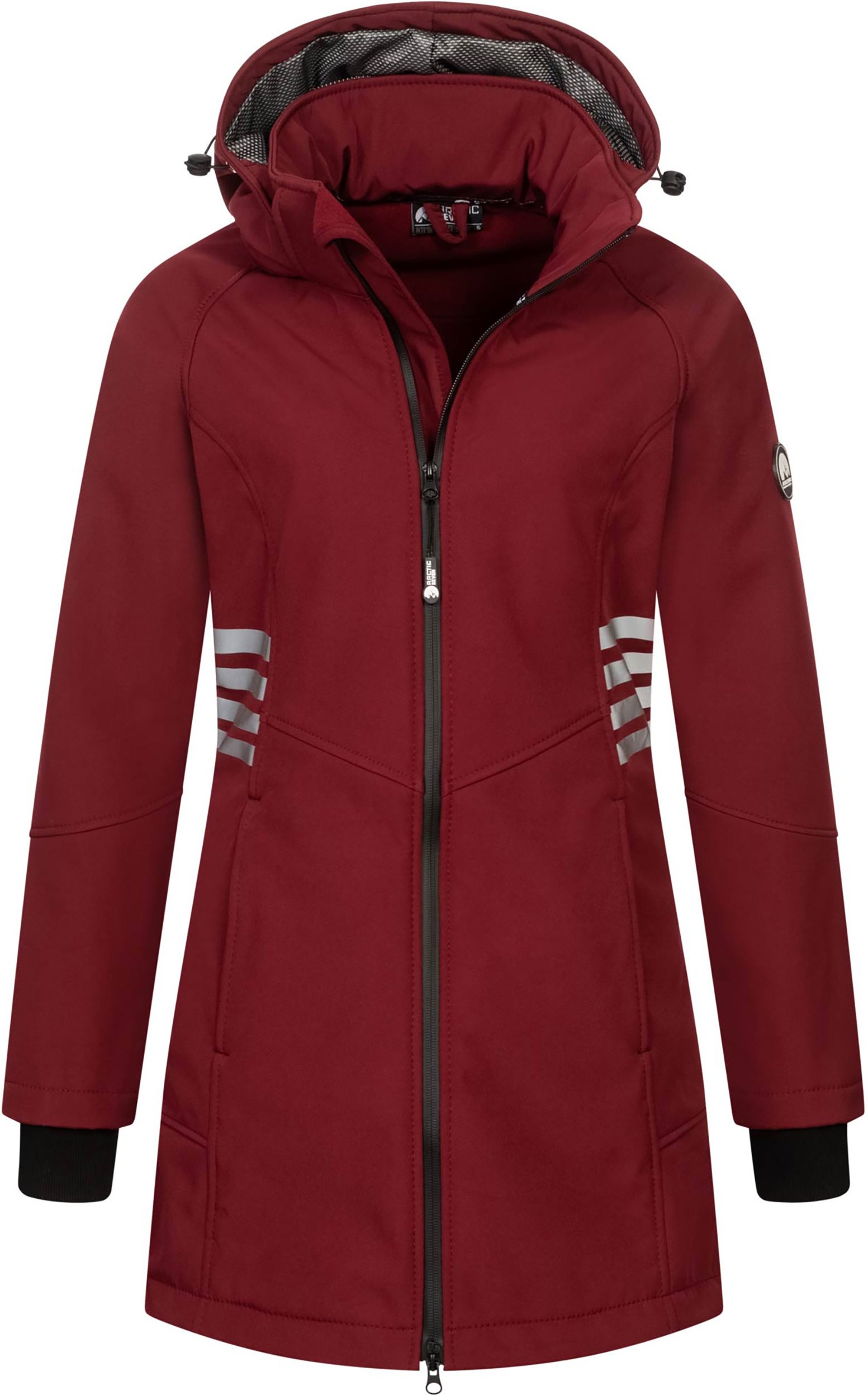 Arctic Seven Damen Softshell Jacke AS-305 – lang, wind- & wasserabweisend, reflektierend
