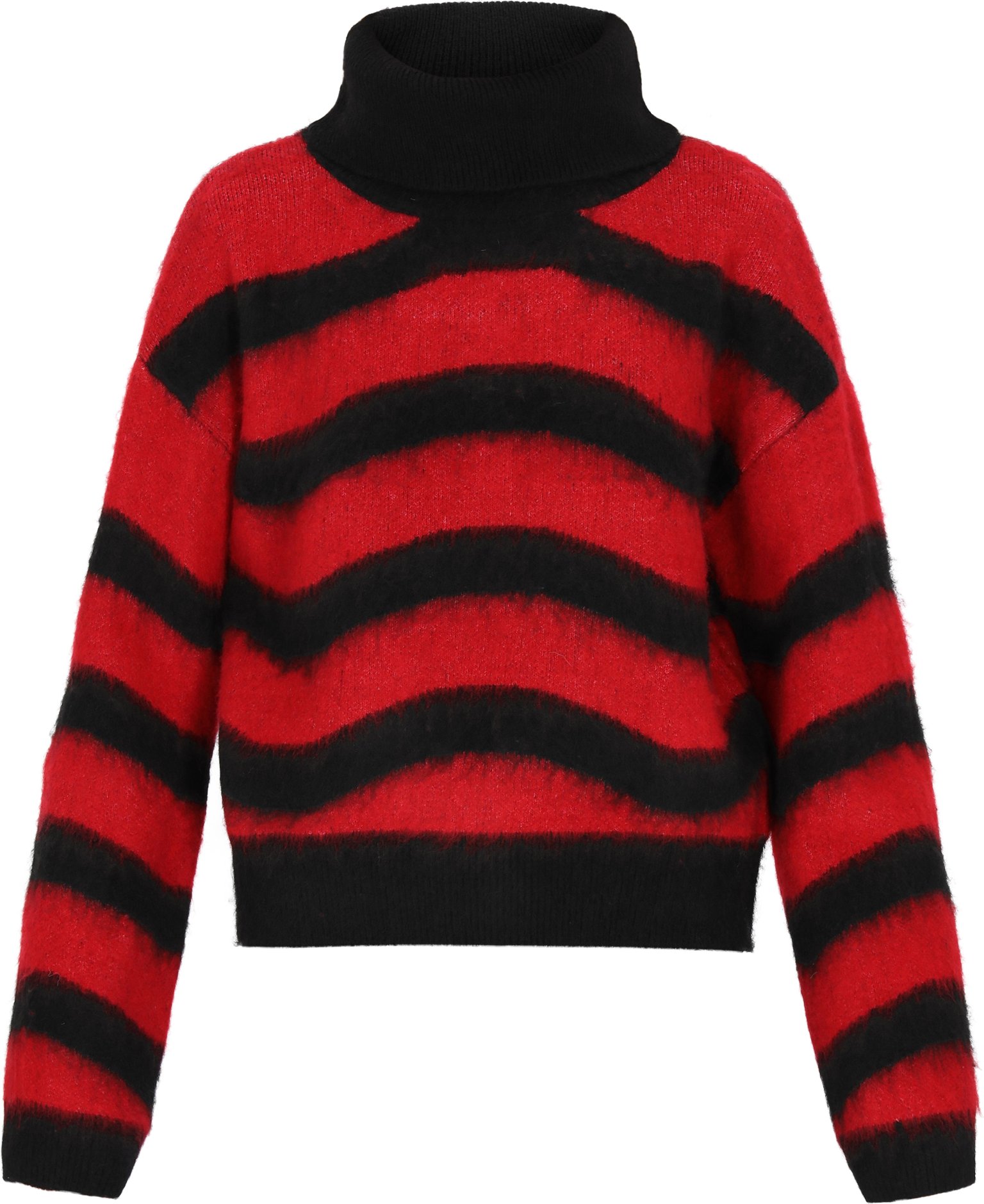 Mymo Pullover Frauen schwarz rot