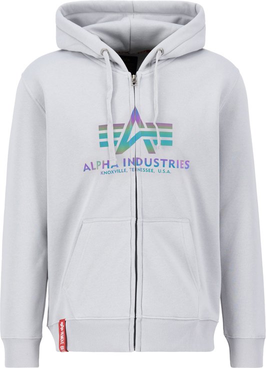 Basic Rainbow Reflective Zip Hoodie