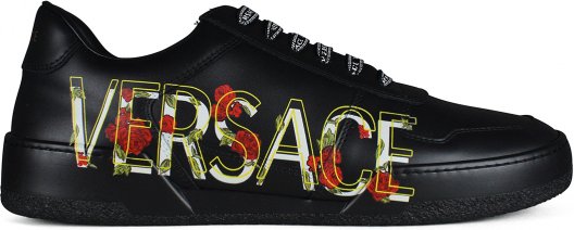 Versace Sneakers Black Floral Schwarz