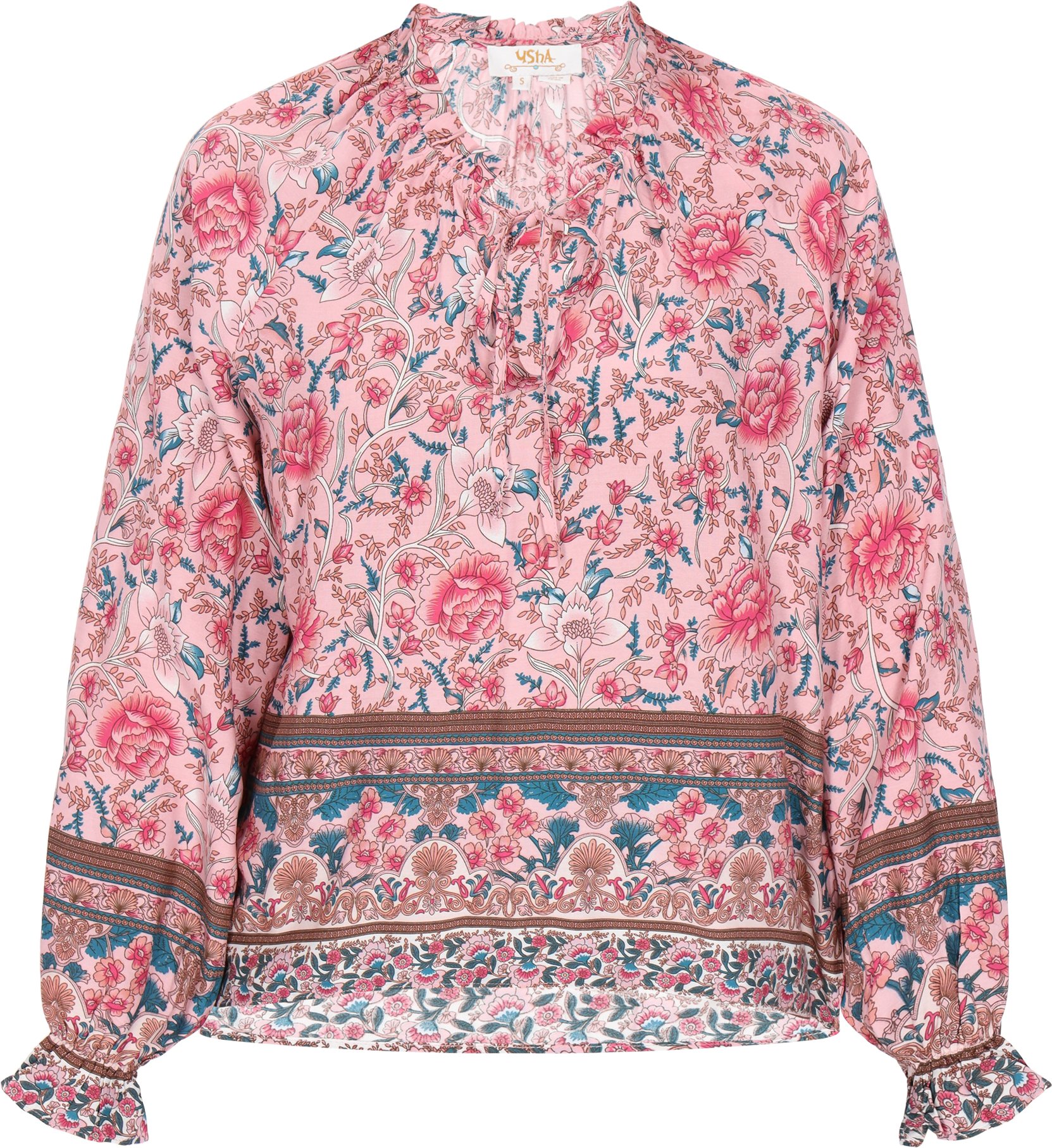 usha Bluse Frauen hellrosa mehrfarbig