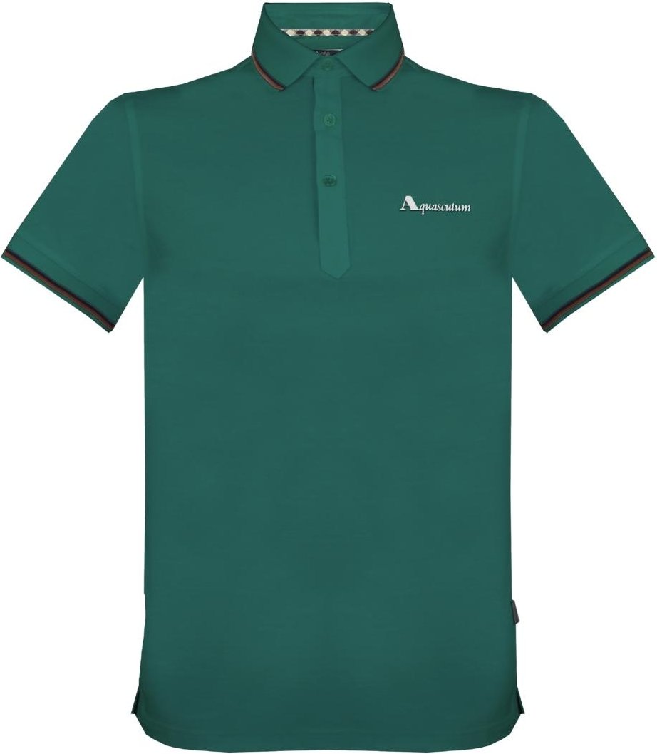 Aquascutum Markenlogo Grünes Poloshirt