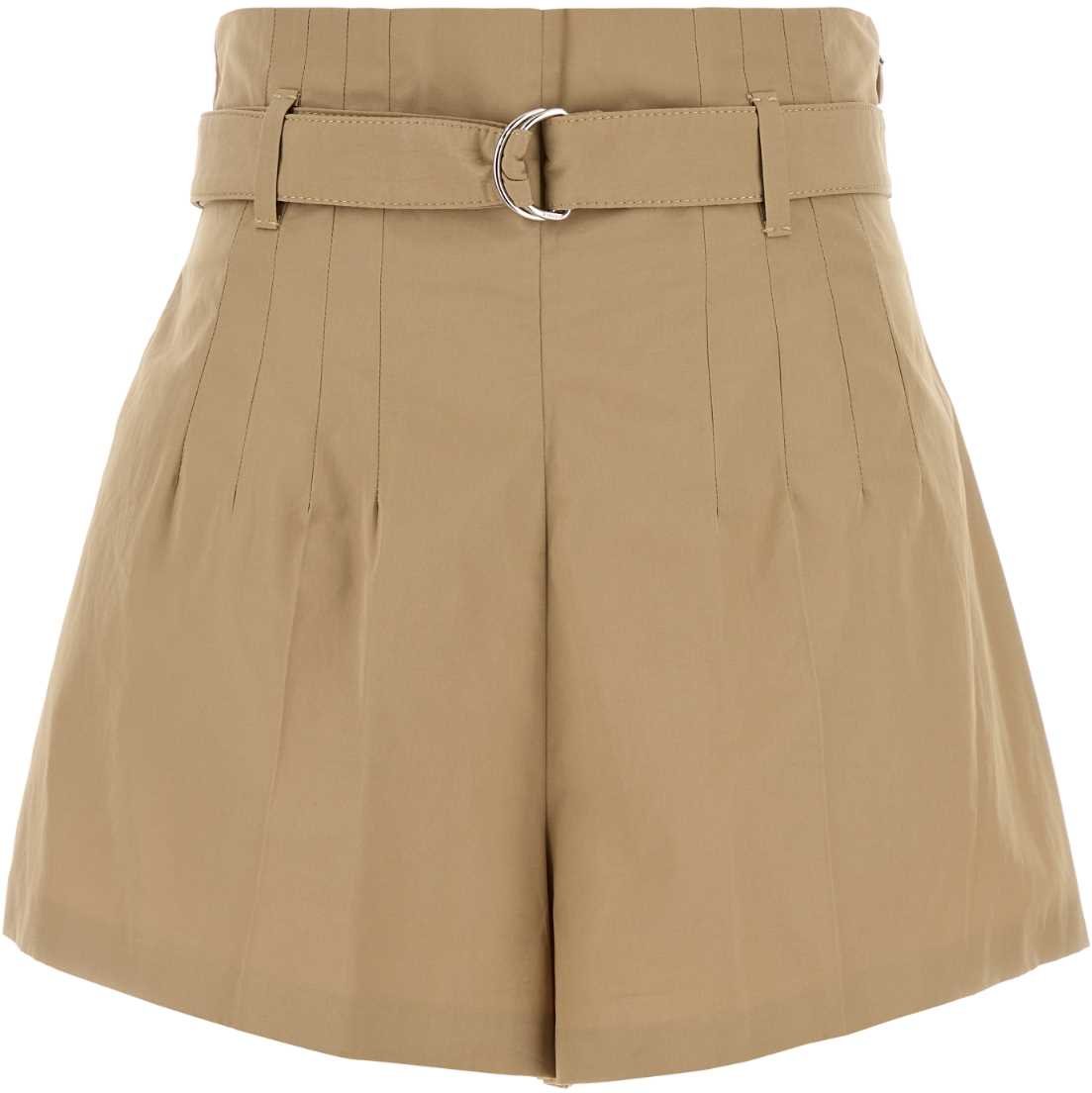 Beige Popeline-Shorts