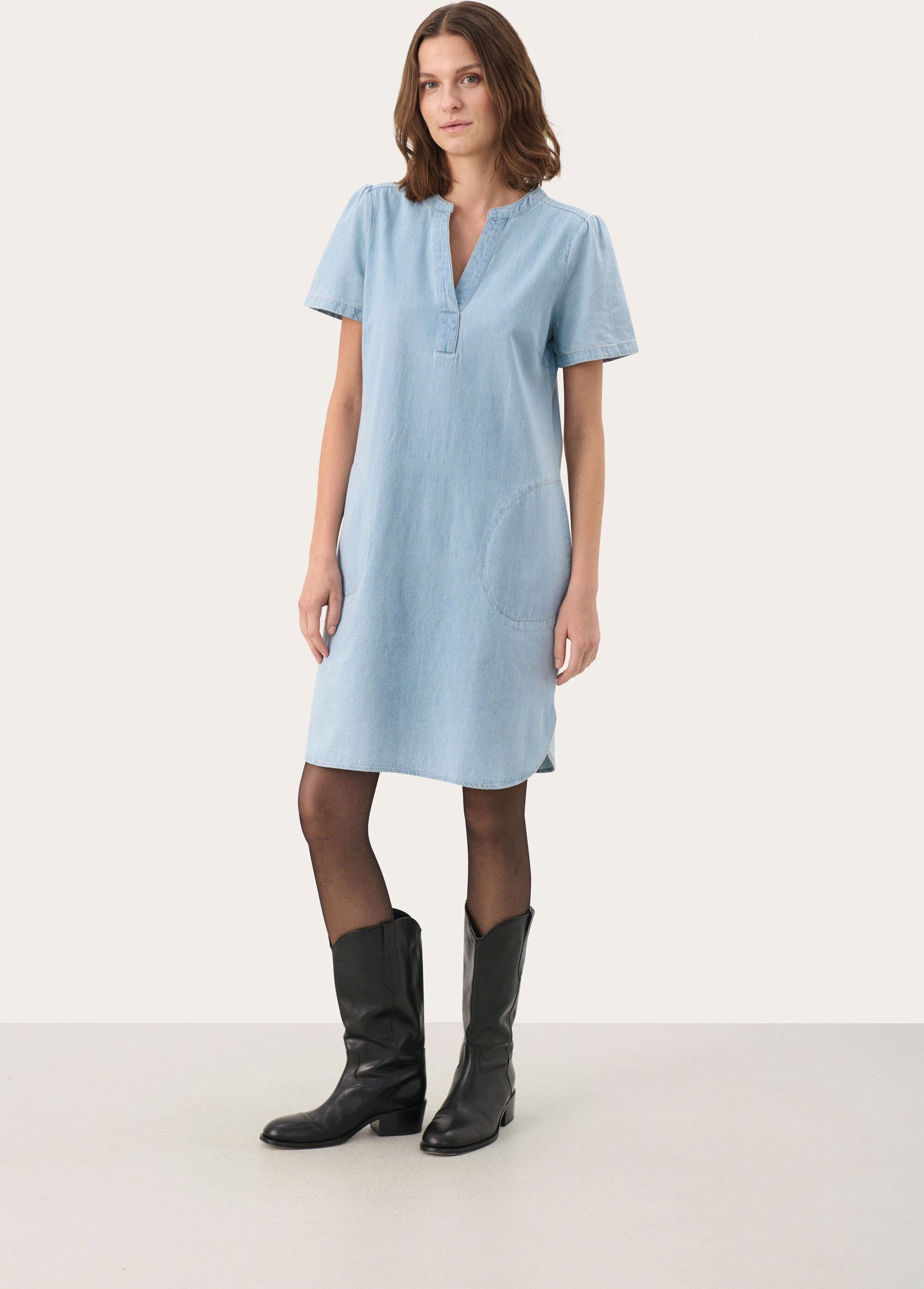 Kleid Gerade Passform blue