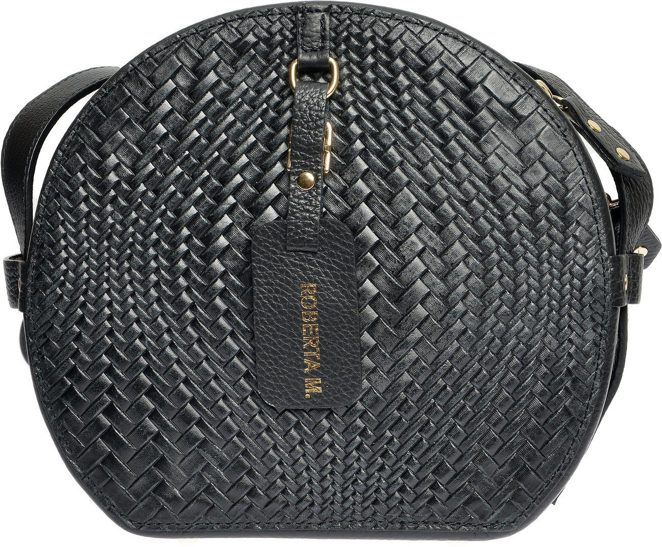 Roberta M Schwarz Rindsledertasche