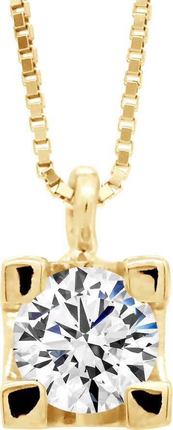 DIADEMA - Halskette mit Diamanten - Gelbgold - venezianische Kette