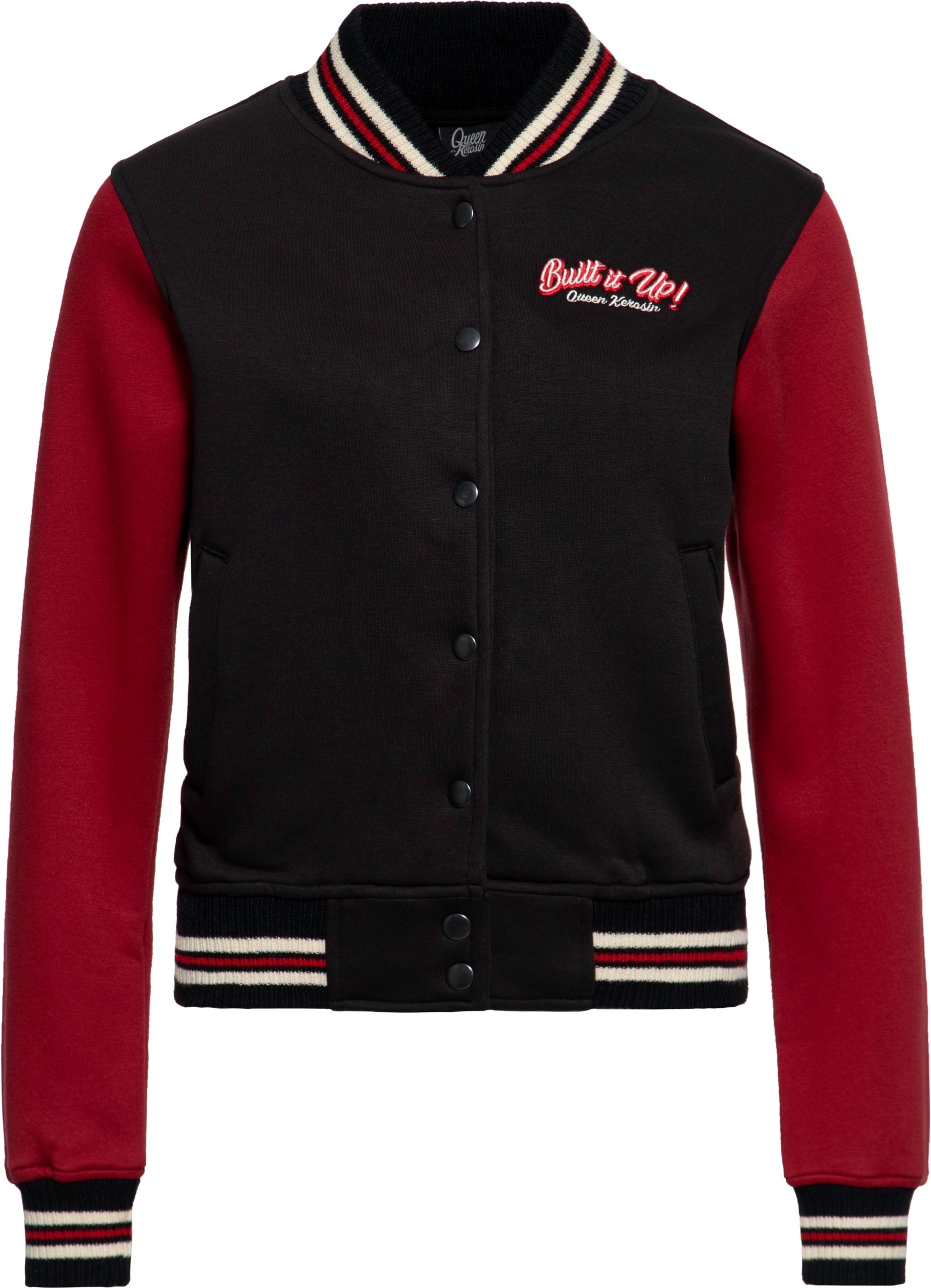 Thumbnail - Queen Kerosin Damen College Jacke Built it up! schwarz