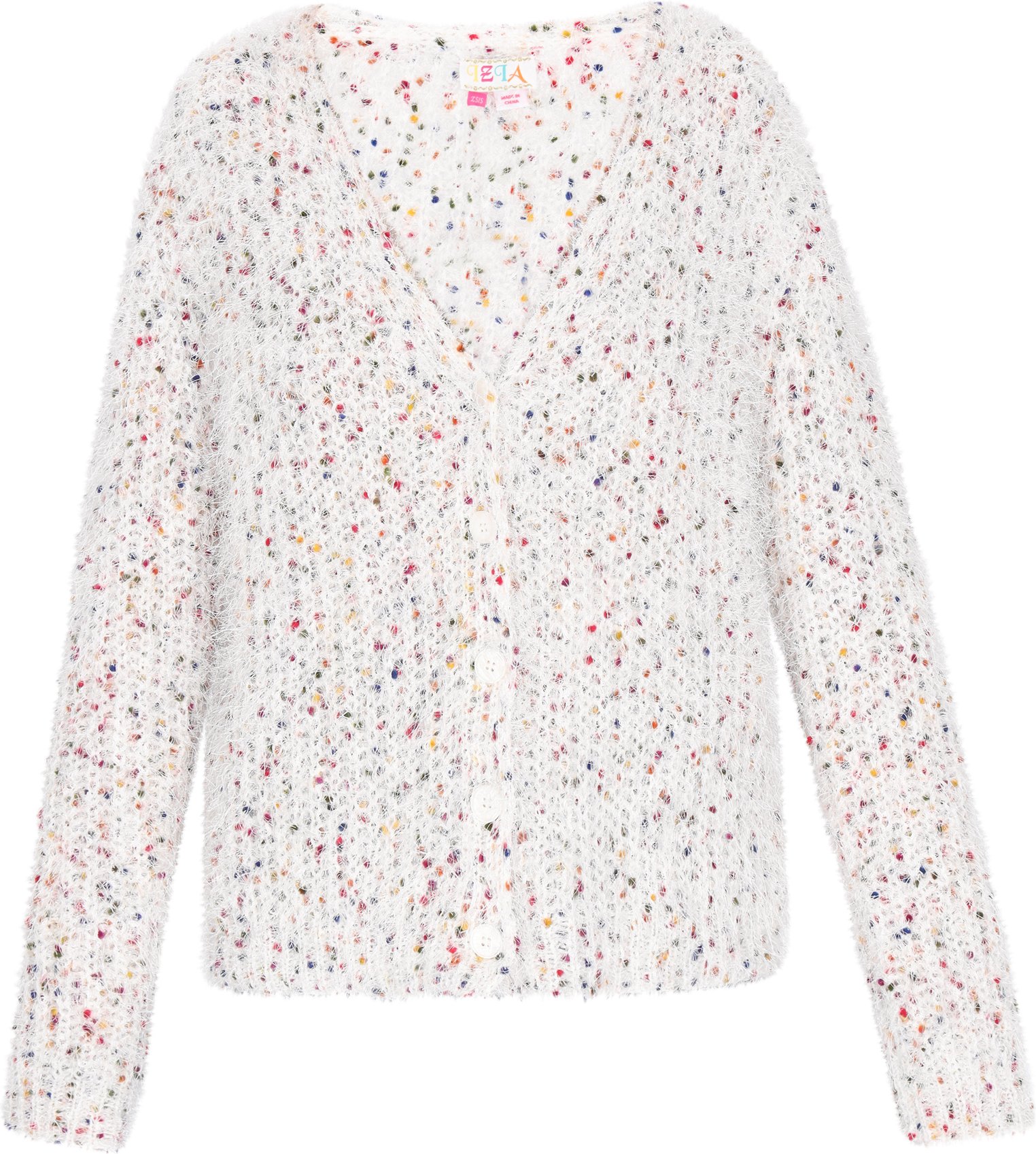 IZIA Strickjacke Frauen cremeweiß mehrfarbig