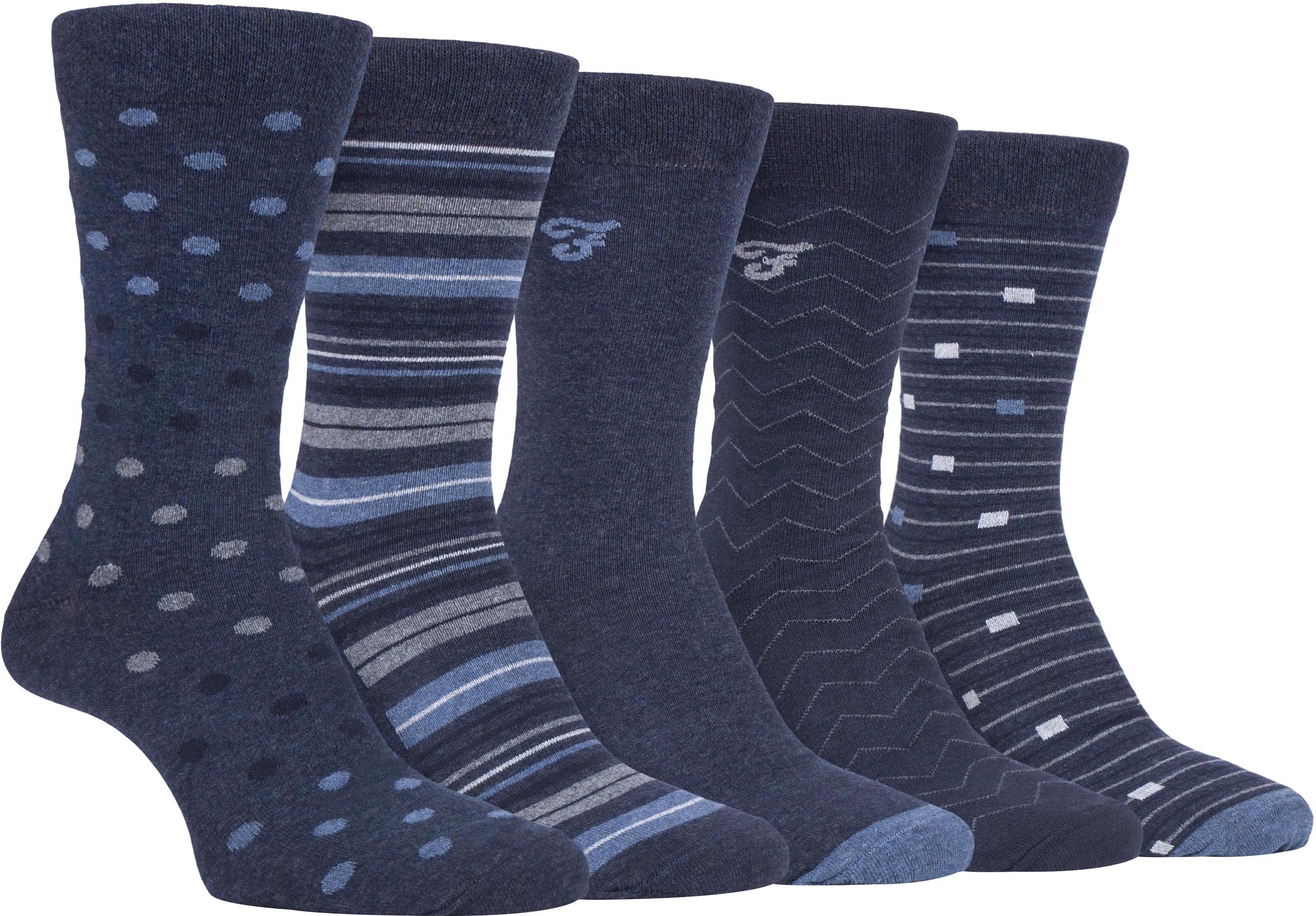 Farah - 5er-Pack dünne, atmungsaktive, klassische, gepunktete, weiche Baumwoll-Kleiderstrümpfe für Herren - FCS273DENTEL...