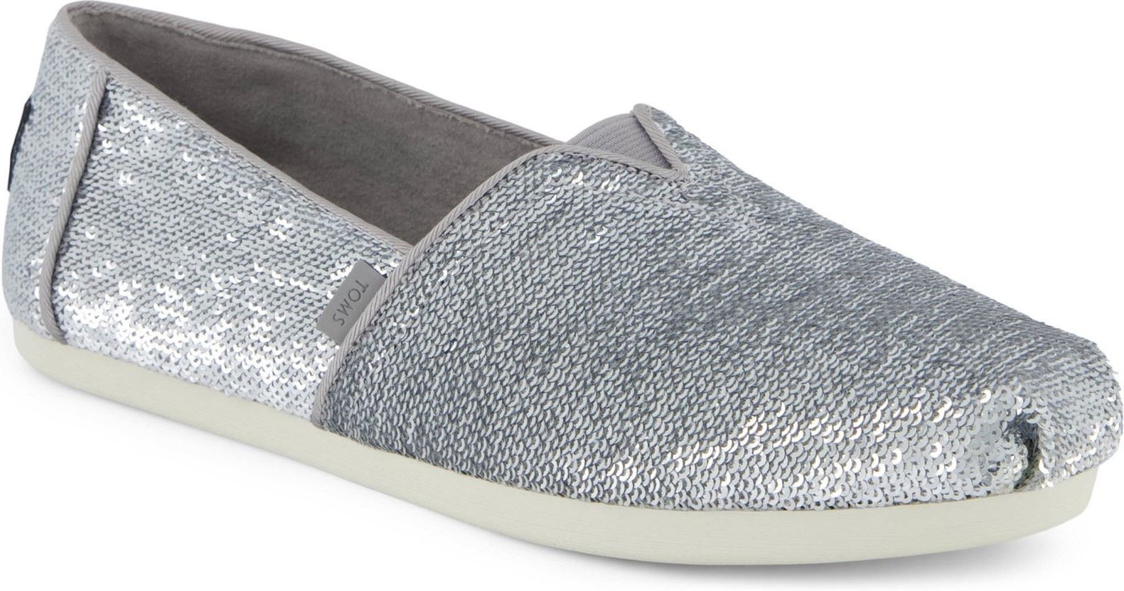 TOMS Alpargata Pailletten Textil Damen Silber Espadrilles