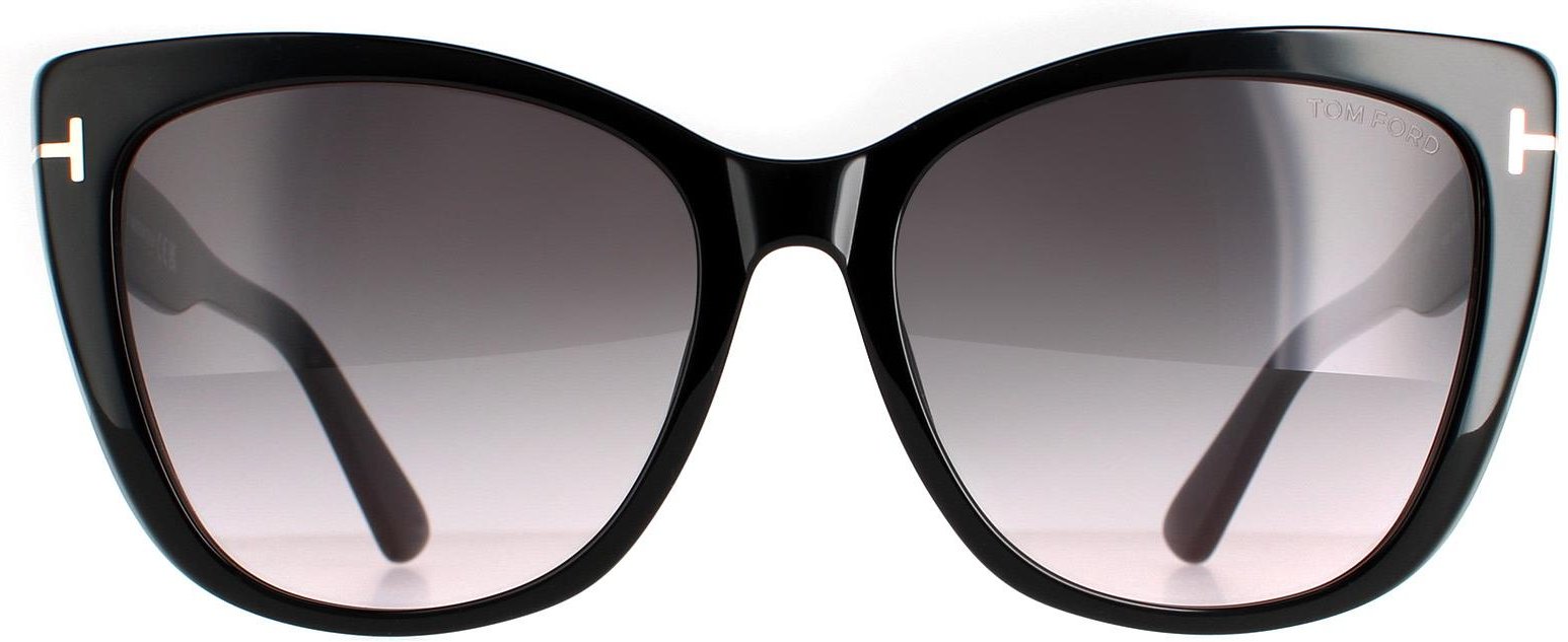 Thumbnail - Tom Ford Cat Eye Womens Shiny Black Smoke Gradient FT0937 Nora Sunglasses