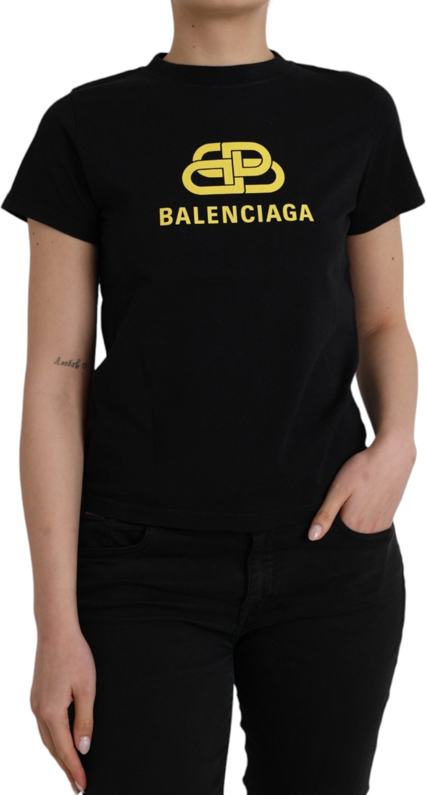 Balenciaga Logo T-Shirt mit kurzen Ärmeln 641674 Tjv53