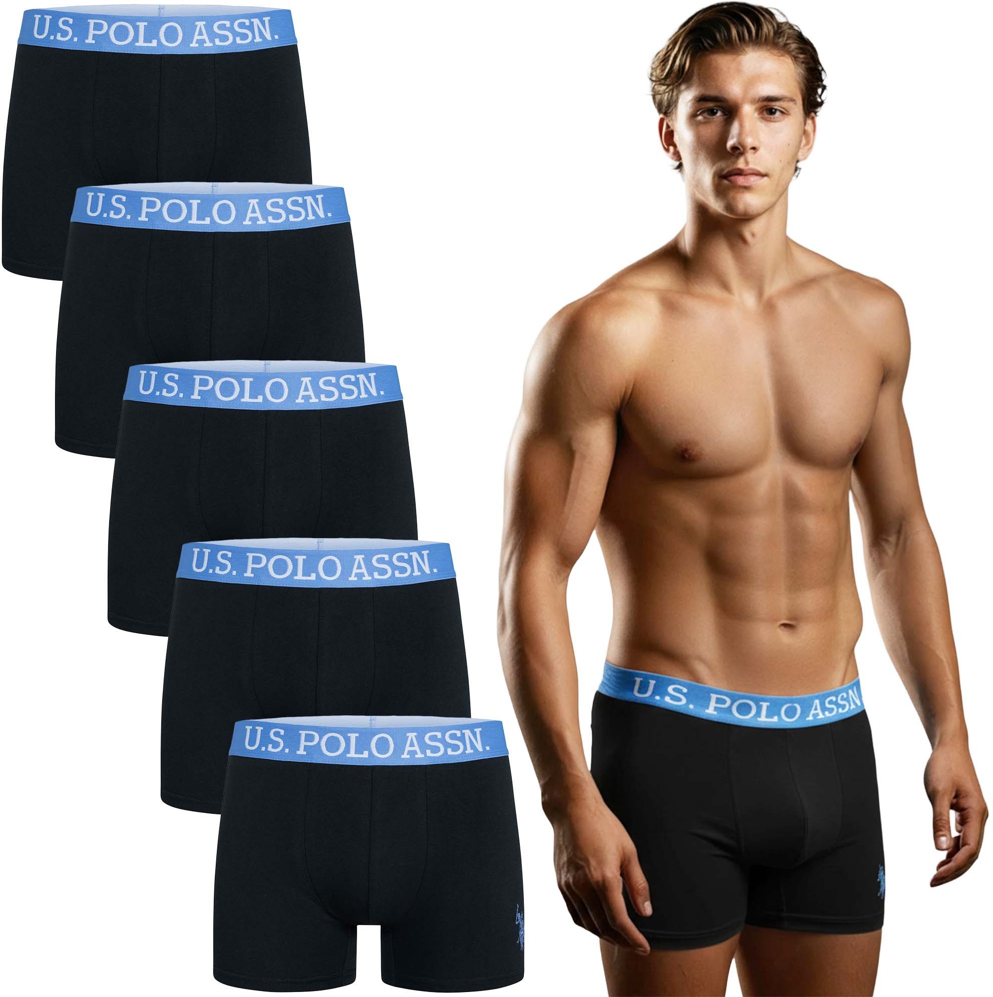 U.S. POLO ASSN. Herren Boxershorts 5er Pack aus Baumwoll-Elasthan