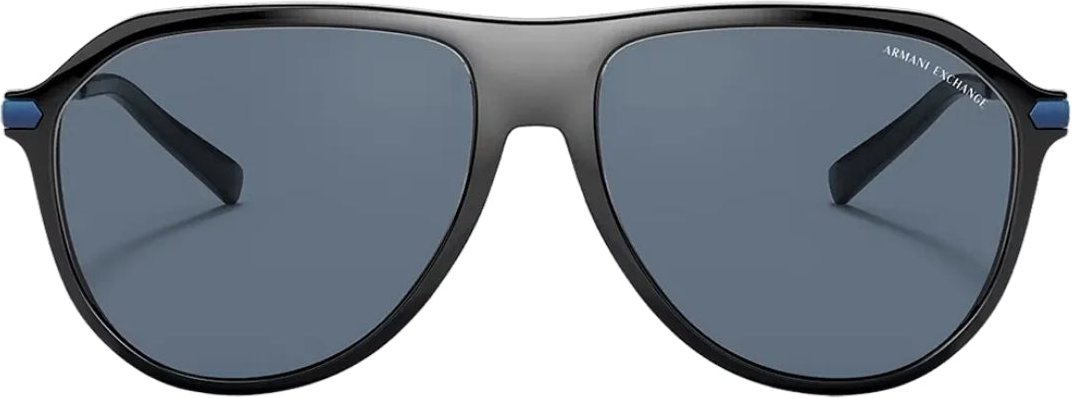 Armani Exchange Sonnenbrille mit blauen Glasern und schwarzen Glasern