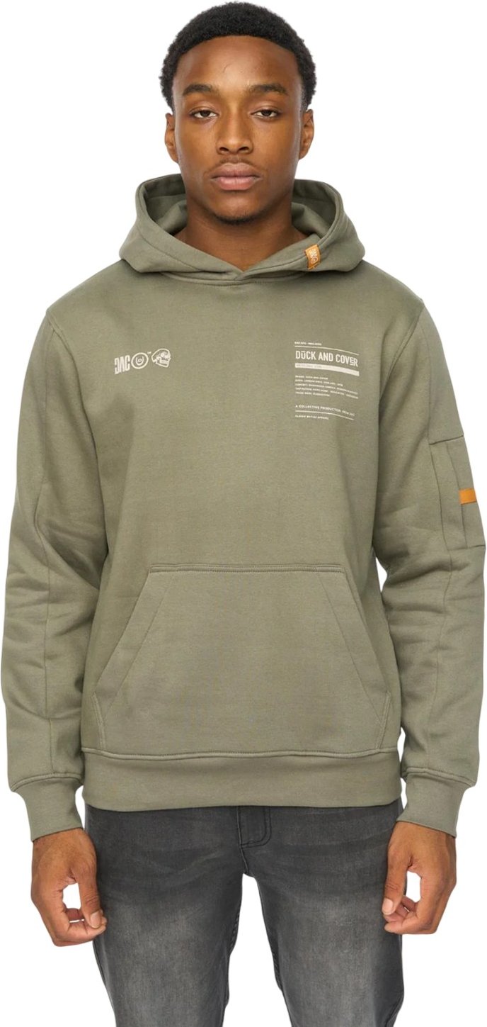 Duck and Cover - "Skullmatic" Kapuzenpullover für Herren (Dunkel-Olive)