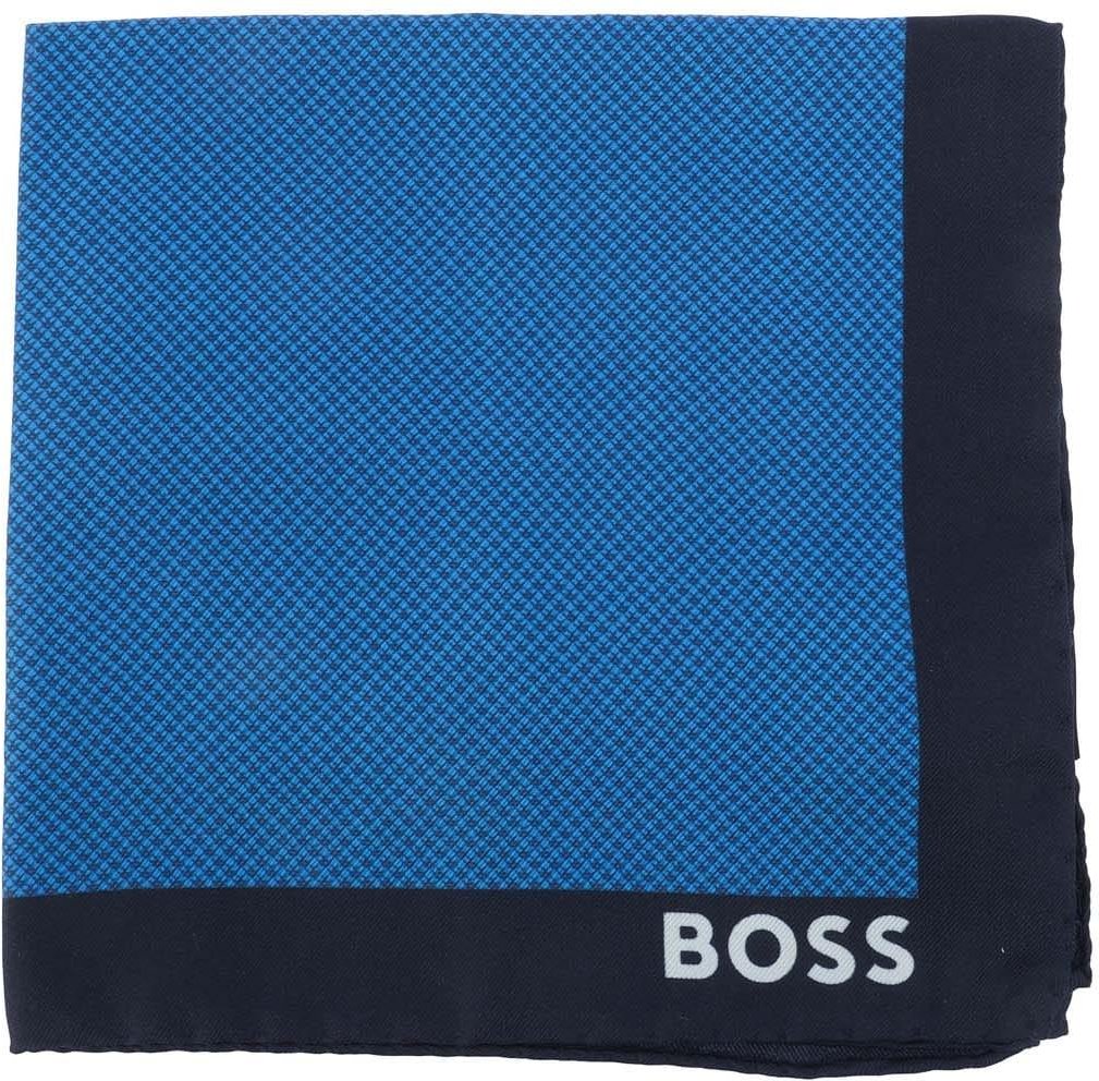 Boss - Logo-Einstecktuch für Herren (Blau)