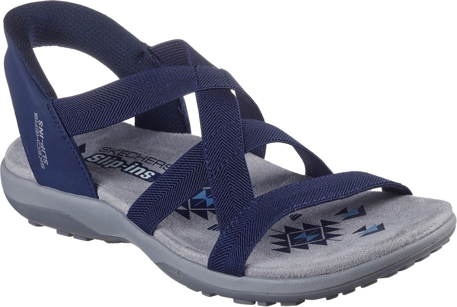Skechers Reggae Slim Stretch Flex Damen Sandalen in Marineblau
